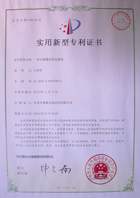 一种利便铺设的电暖线